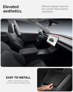 Spigen Tesla Wireless Charging Pad Cover, black - Tesla Model Y 2025