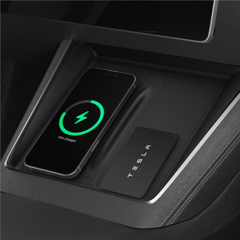Spigen Tesla Wireless Charging Pad Cover, black - Tesla Model Y 2025
