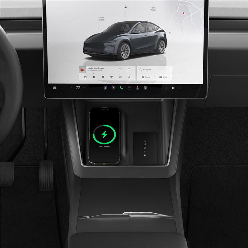 Spigen Tesla Wireless Charging Pad Cover, black - Tesla Model Y 2025
