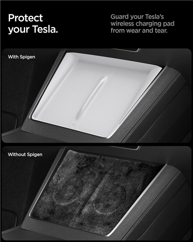Spigen Tesla Wireless Charging Pad Cover, white - Tesla model Y 2025