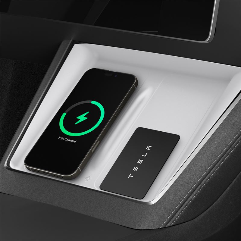 Spigen Tesla Wireless Charging Pad Cover, white - Tesla model Y 2025