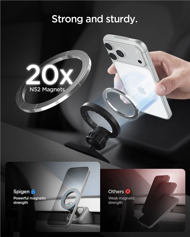 Spigen Tesla Airvent MagSafe Mount TAM100, black - Tesla Model 3(2024)/Y(Juniper)