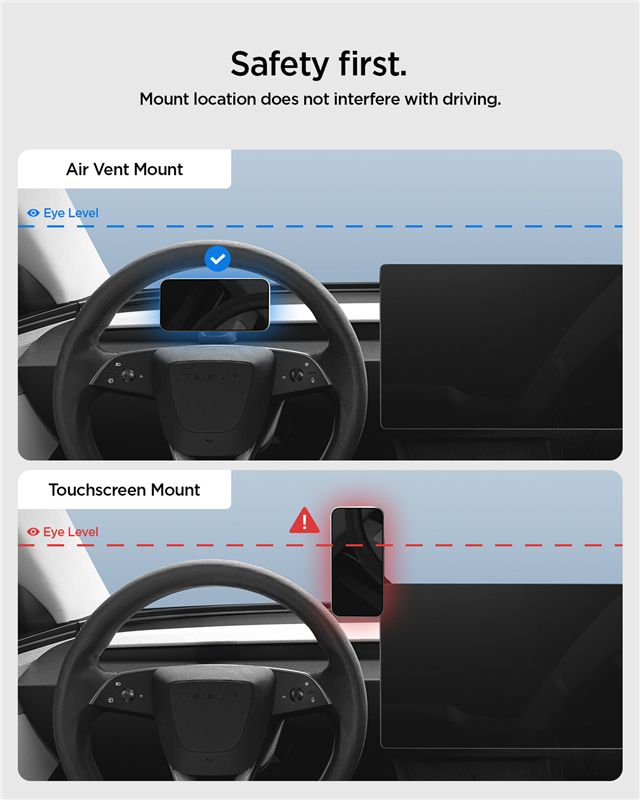 Spigen Tesla Airvent MagSafe Mount TAM100, black - Tesla Model 3(2024)/Y(Juniper)
