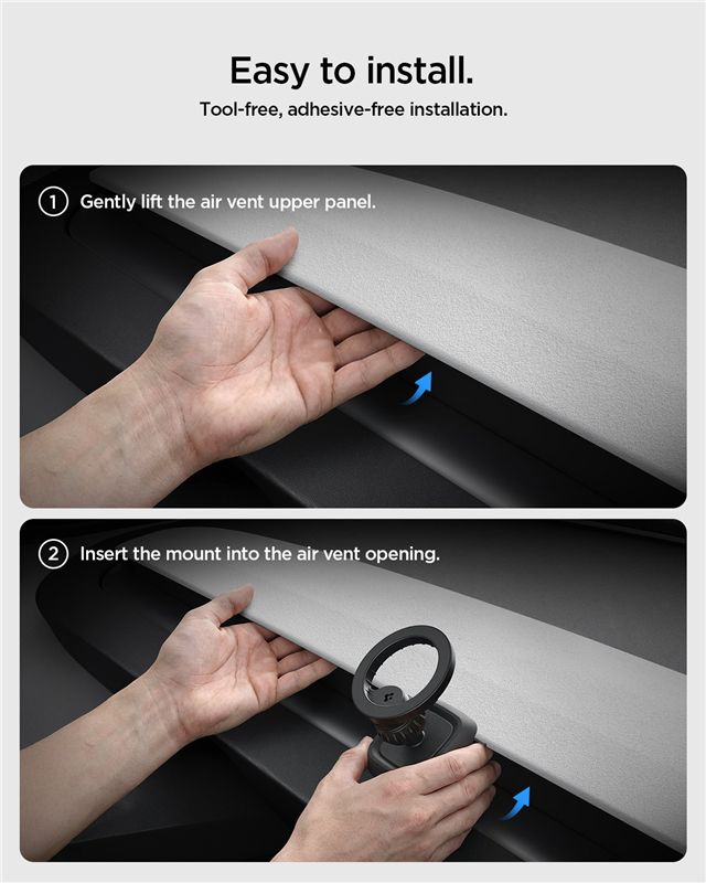 Spigen Tesla Airvent MagSafe Mount TAM100, black - Tesla Model 3(2024)/Y(Juniper)