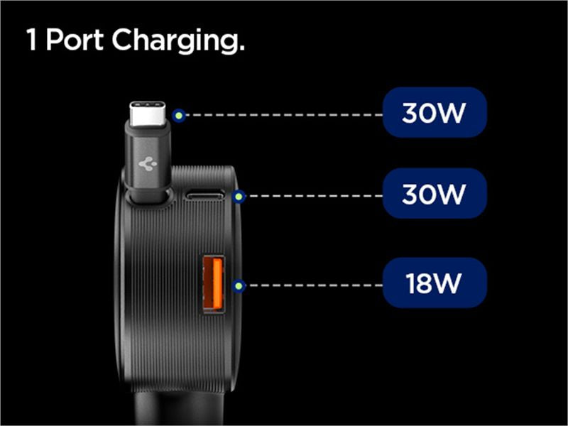 Spigen Essential 60W Car Charger EV603BT, black