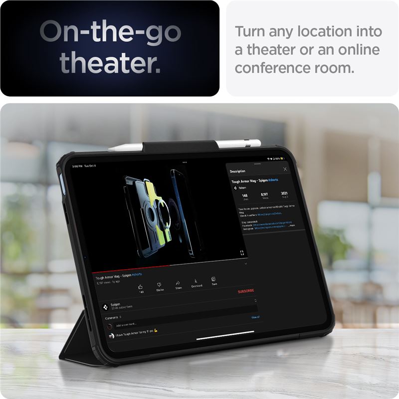 Spigen Ultra Hybrid Pro, black - iPad Air 10.9" (2022/2020) 11" (2026/2025/2024)