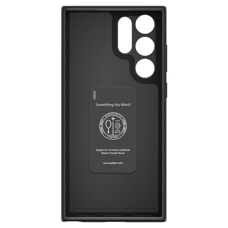 Spigen Thin Fit, čierny - Samsung Galaxy S22 Ultra