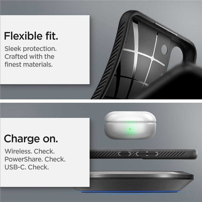 Spigen Liquid Air, matte black - Samsung Galaxy S22