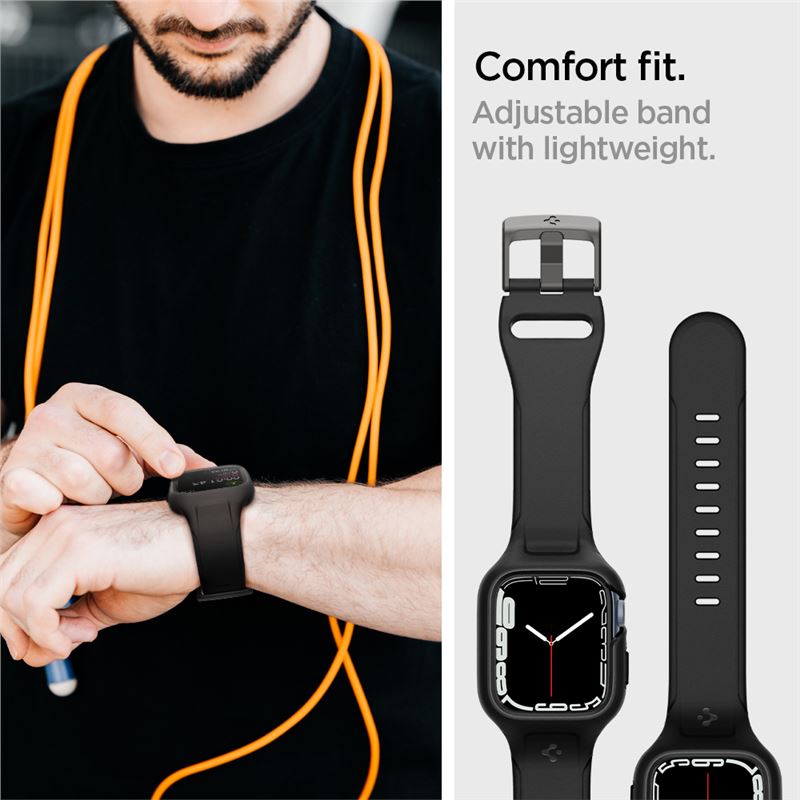 Spigen Liquid Air Pro, black - Apple Watch 9/8/7 41mm