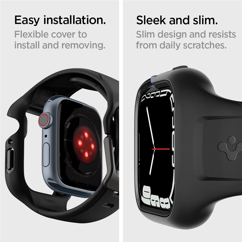 Spigen Liquid Air Pro, black - Apple Watch 9/8/7 41mm