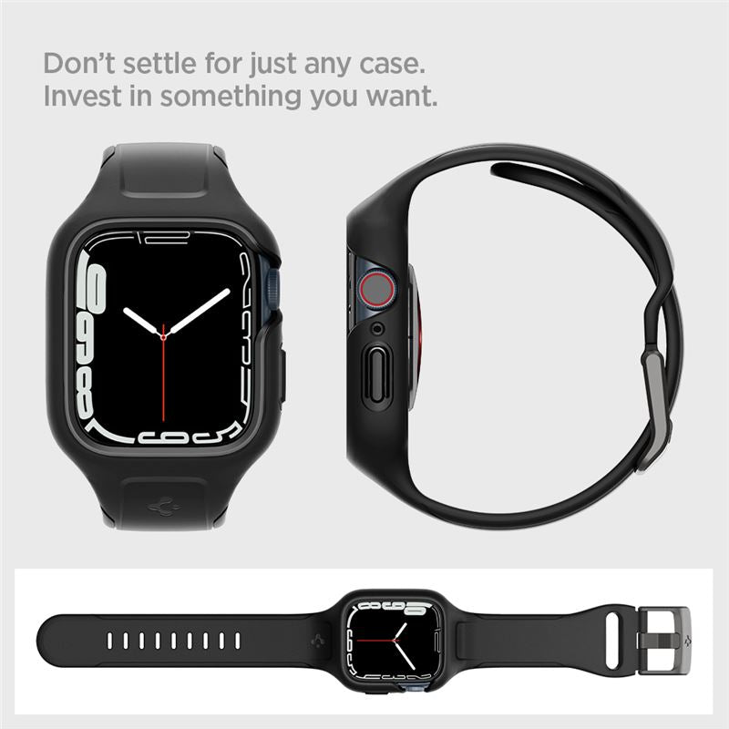 Spigen Liquid Air Pro, black - Apple Watch 9/8/7 41mm