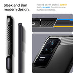Spigen Rugged Armor, matná čierna - Xiaomi POCO F4/Redmi K40S