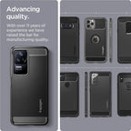 Spigen Rugged Armor, matná čierna - Xiaomi POCO F4/Redmi K40S