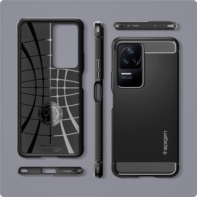 Spigen Rugged Armor, matná čierna - Xiaomi POCO F4/Redmi K40S