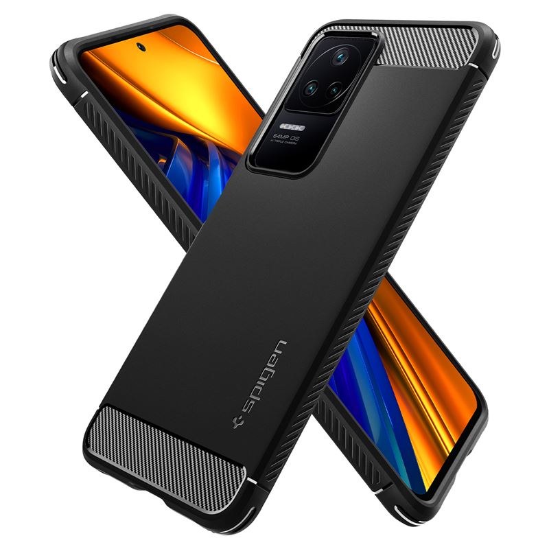 Spigen Rugged Armor, matná čierna - Xiaomi POCO F4/Redmi K40S