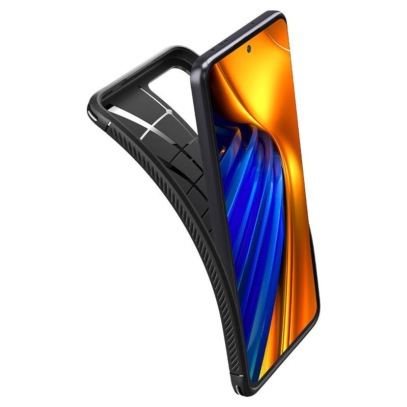Spigen Rugged Armor, matná čierna - Xiaomi POCO F4/Redmi K40S