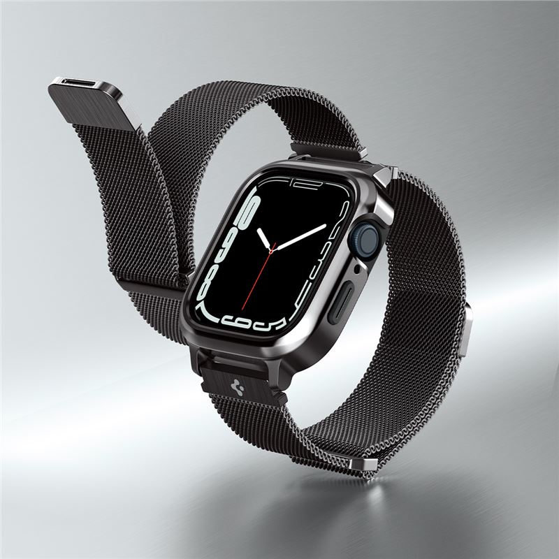 Spigen Metal Fit Pro, grafit – Apple Watch 9/8/7 45mm
