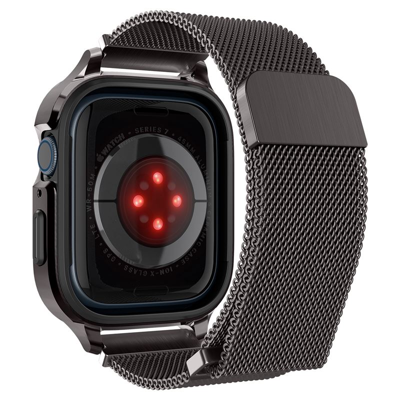 Spigen Metal Fit Pro, grafit – Apple Watch 9/8/7 45mm