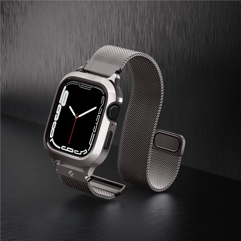 Spigen Metal Fit Pro, grafit – Apple Watch 9/8/7 45mm