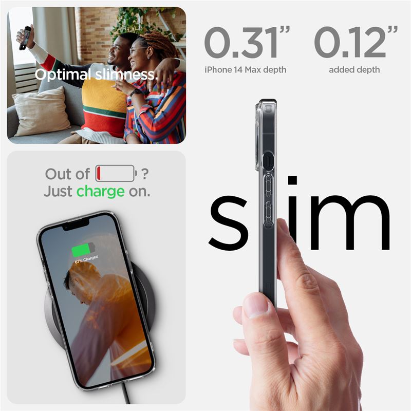 Spigen Crystal Hybrid, crystal clear - iPhone 14 Plus