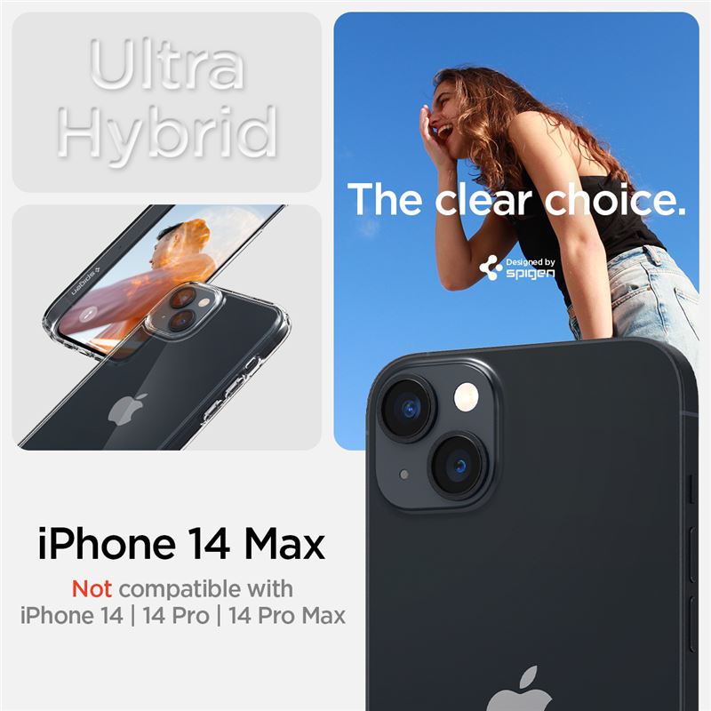 Spigen Crystal Hybrid, crystal clear - iPhone 14 Plus