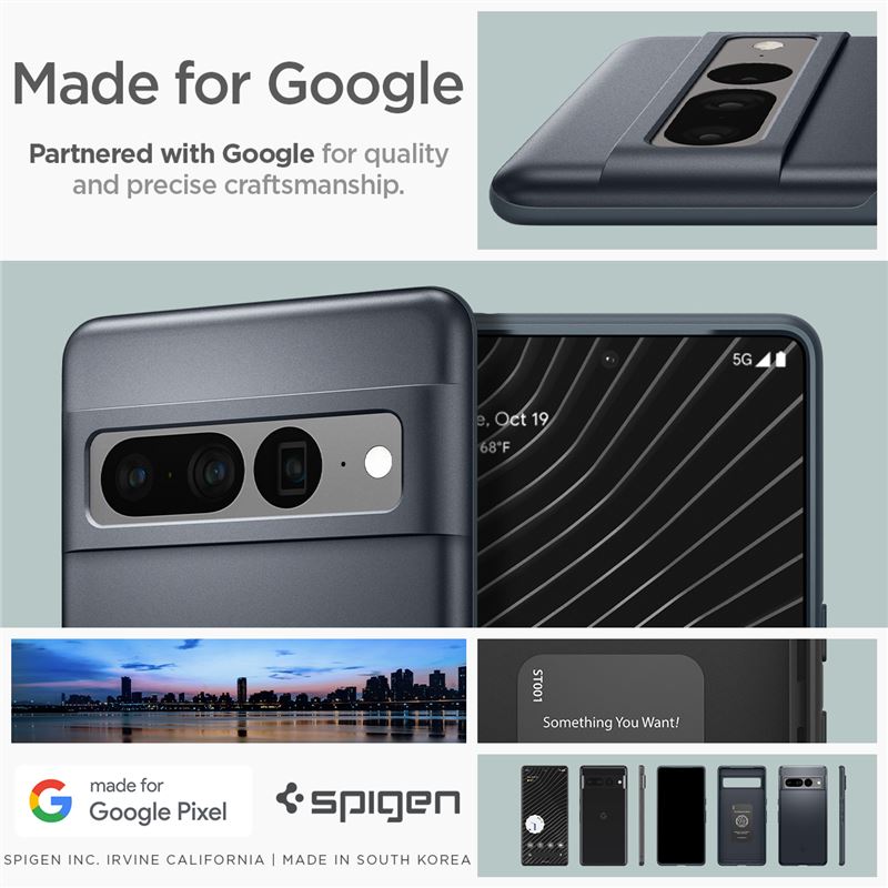 Spigen Thin Fit, metal slate - Google Pixel 7 Pro
