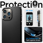 Spigen Liquid Air, matte black - iPhone 14 Pro