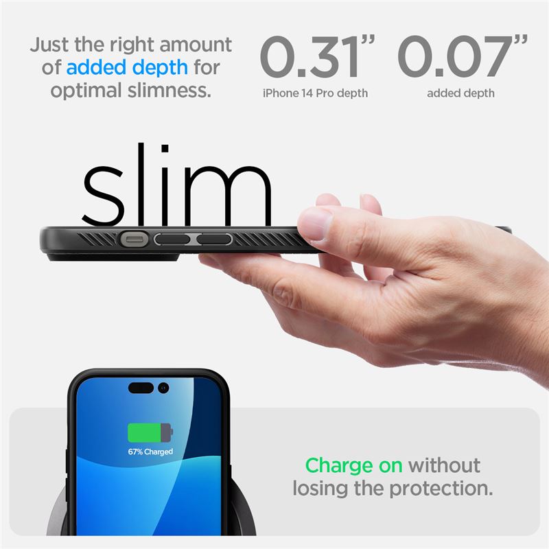 Spigen Liquid Air, matte black - iPhone 14 Pro