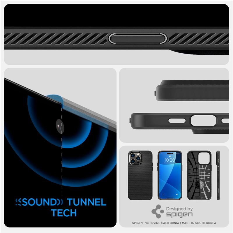 Spigen Liquid Air, matte black - iPhone 14 Pro