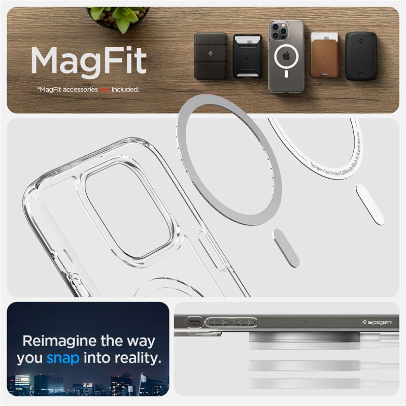 Spigen Ultra Hybrid MagSafe, biely - iPhone 14 Pro