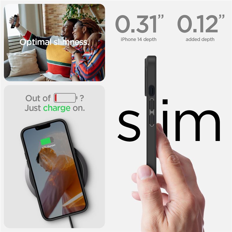 Spigen Ultra Hybrid, matte black - iPhone 14
