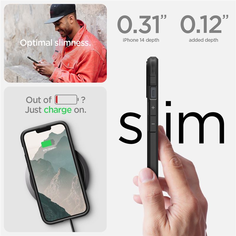 Spigen Tough Armor MagSafe, black - iPhone 14