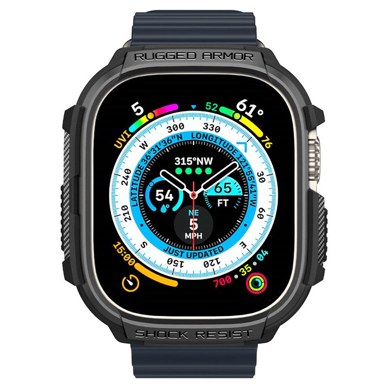 Spigen Rugged Armor, black - Apple Watch Ultra 4/3/2/1 49mm