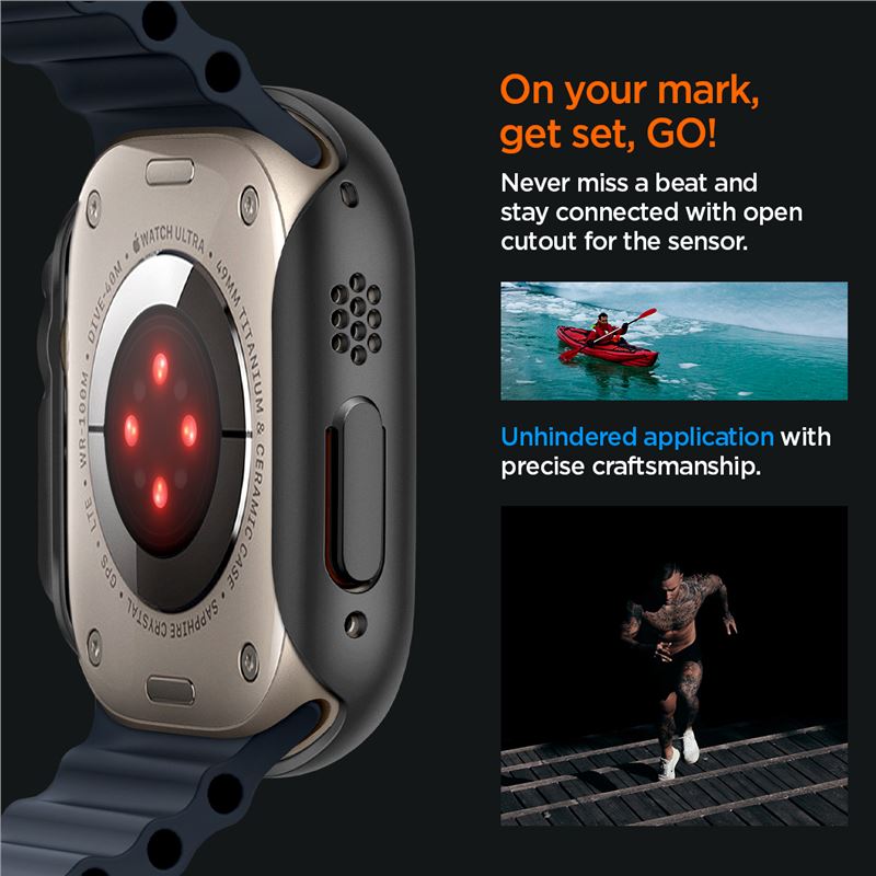 Spigen Thin Fit, čierny – Apple Watch Ultra 3/2/1