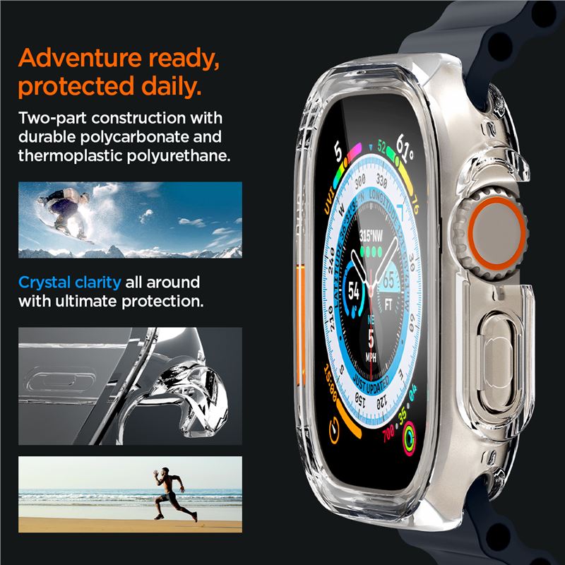 Spigen Ultra Hybrid, clear - Apple Watch Ultra 3/2/1