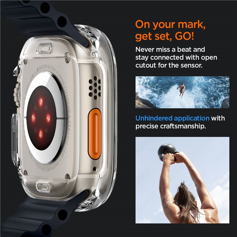Spigen Ultra Hybrid, clear - Apple Watch Ultra 3/2/1