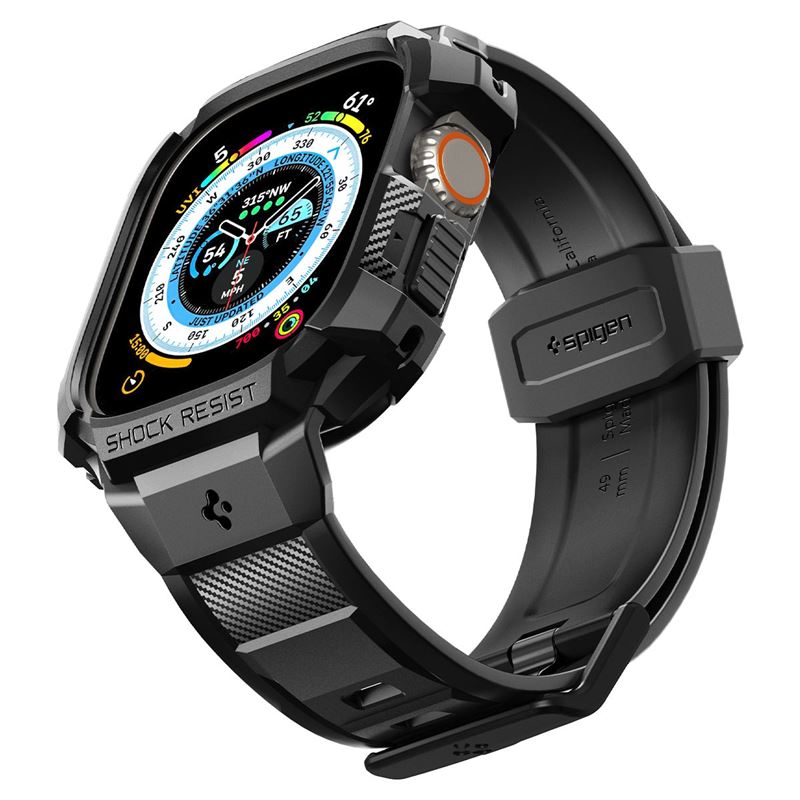 Spigen Rugged Armor Pro, black - Apple Watch Ultra 4/3/2/1 49mm