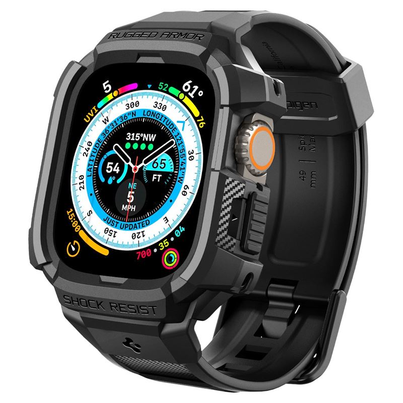 Spigen Rugged Armor Pro, black - Apple Watch Ultra 4/3/2/1 49mm