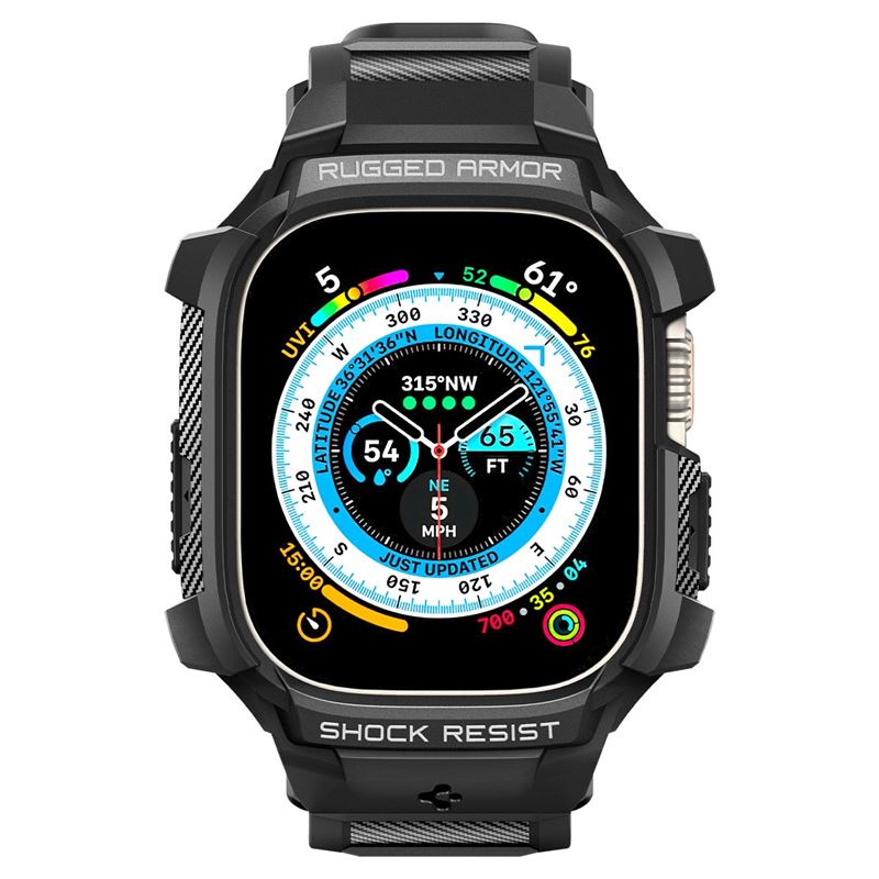 Spigen Rugged Armor Pro, black - Apple Watch Ultra 4/3/2/1 49mm