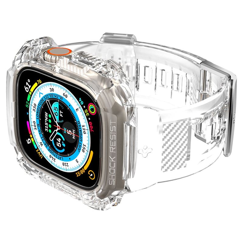 Spigen Rugged Armor Pro, crystal clear - Apple Watch Ultra 4/3/2/1 49mm