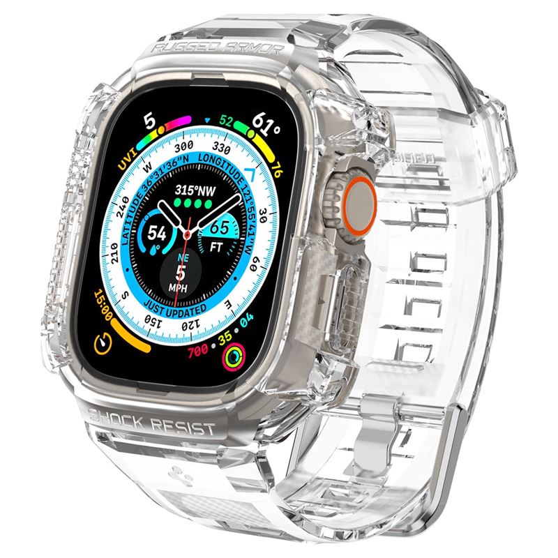 Spigen Rugged Armor Pro, crystal clear - Apple Watch Ultra 4/3/2/1 49mm