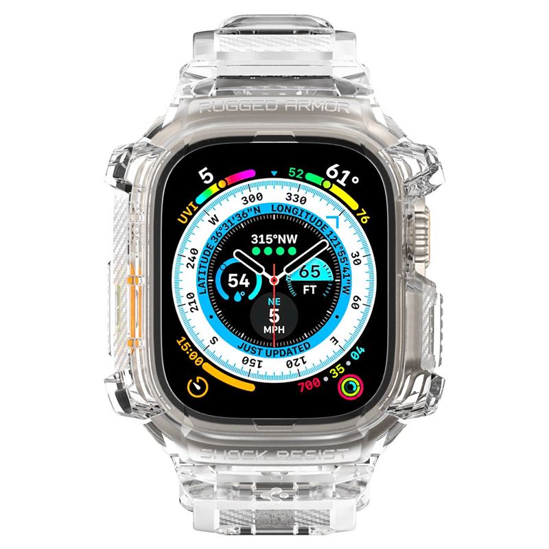 Spigen Rugged Armor Pro, crystal clear - Apple Watch Ultra 4/3/2/1 49mm