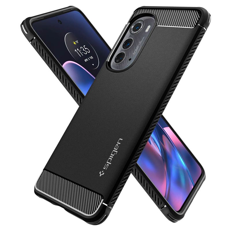 Spigen Rugged Armor, black - Motorola Edge 2022
