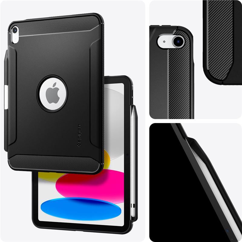 Timeless design with matte black and carbon fiber texture