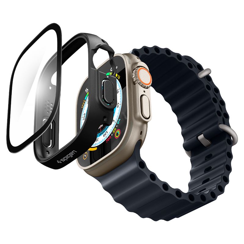 Spigen Thin Fit 360, čierna - Apple Watch Ultra 3/2/1