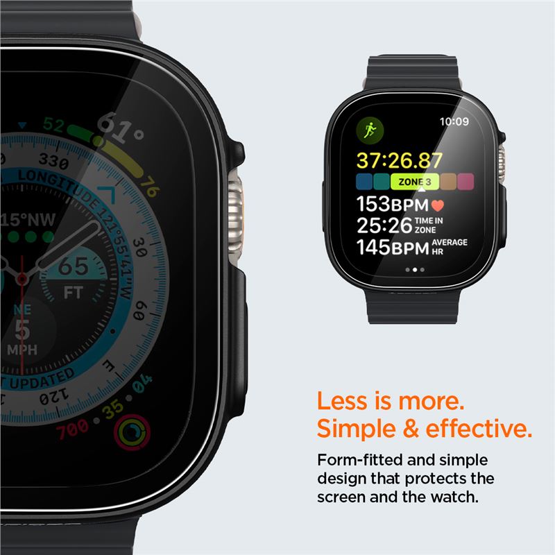 Spigen Thin Fit 360, čierna - Apple Watch Ultra 3/2/1