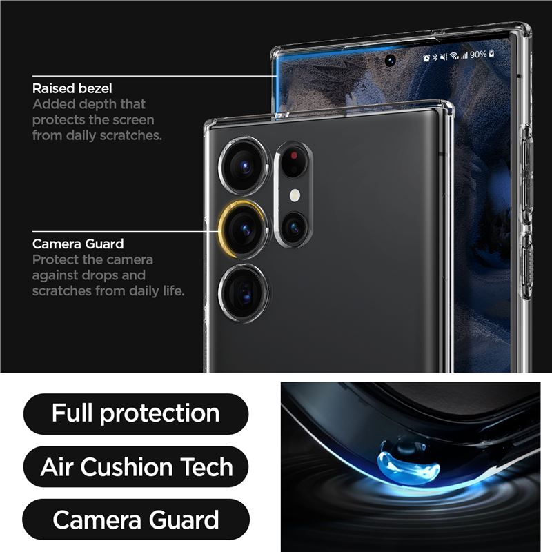 Spigen Liquid Crystal, číry - Samsung Galaxy S23 Ultra