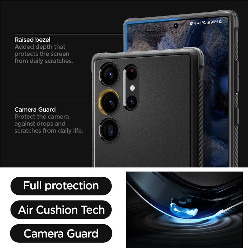 Spigen Rugged Armor, black - Samsung Galaxy S23 Ultra