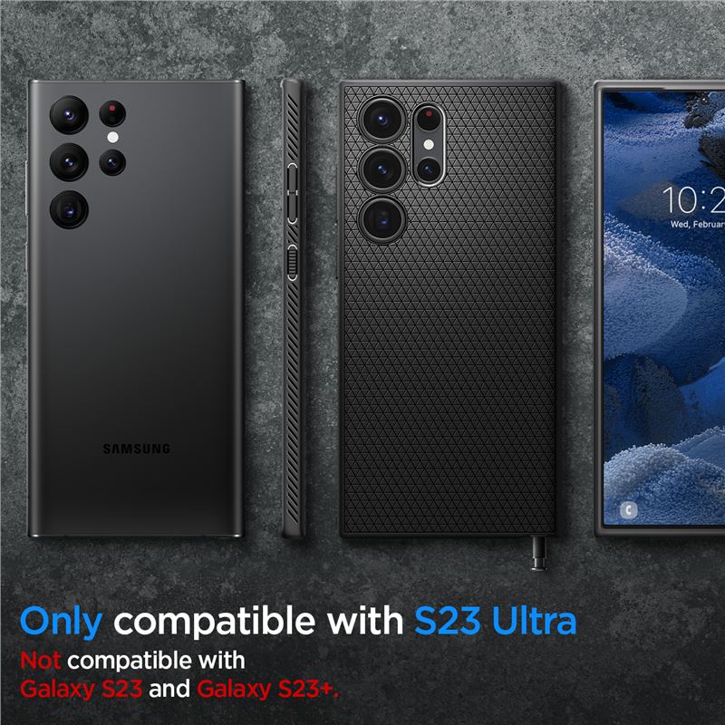 Spigen Liquid Air, čierna - Samsung Galaxy S23 Ultra