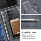 Spigen Ultra Hybrid OneTap MagSafe Ring, čierny - Samsung Galaxy S23 Ultra